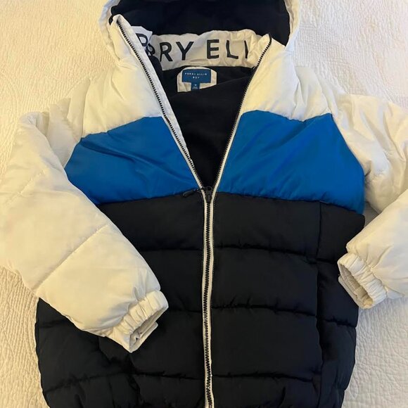 Perry Ellis Portfolio Puffer Zip-Off Hood Jacket EUC - Picture 1 of 9